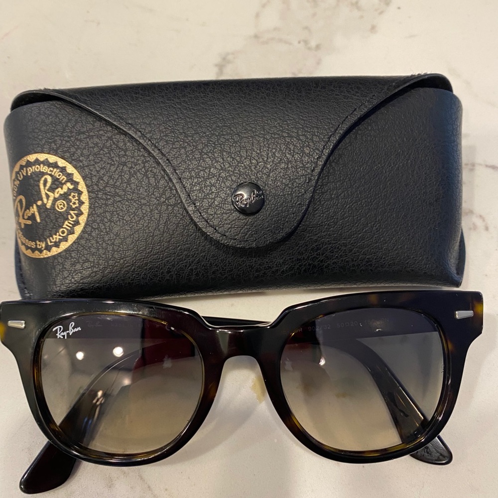 - Ray-Ban wayfarer meteor sunglasses.